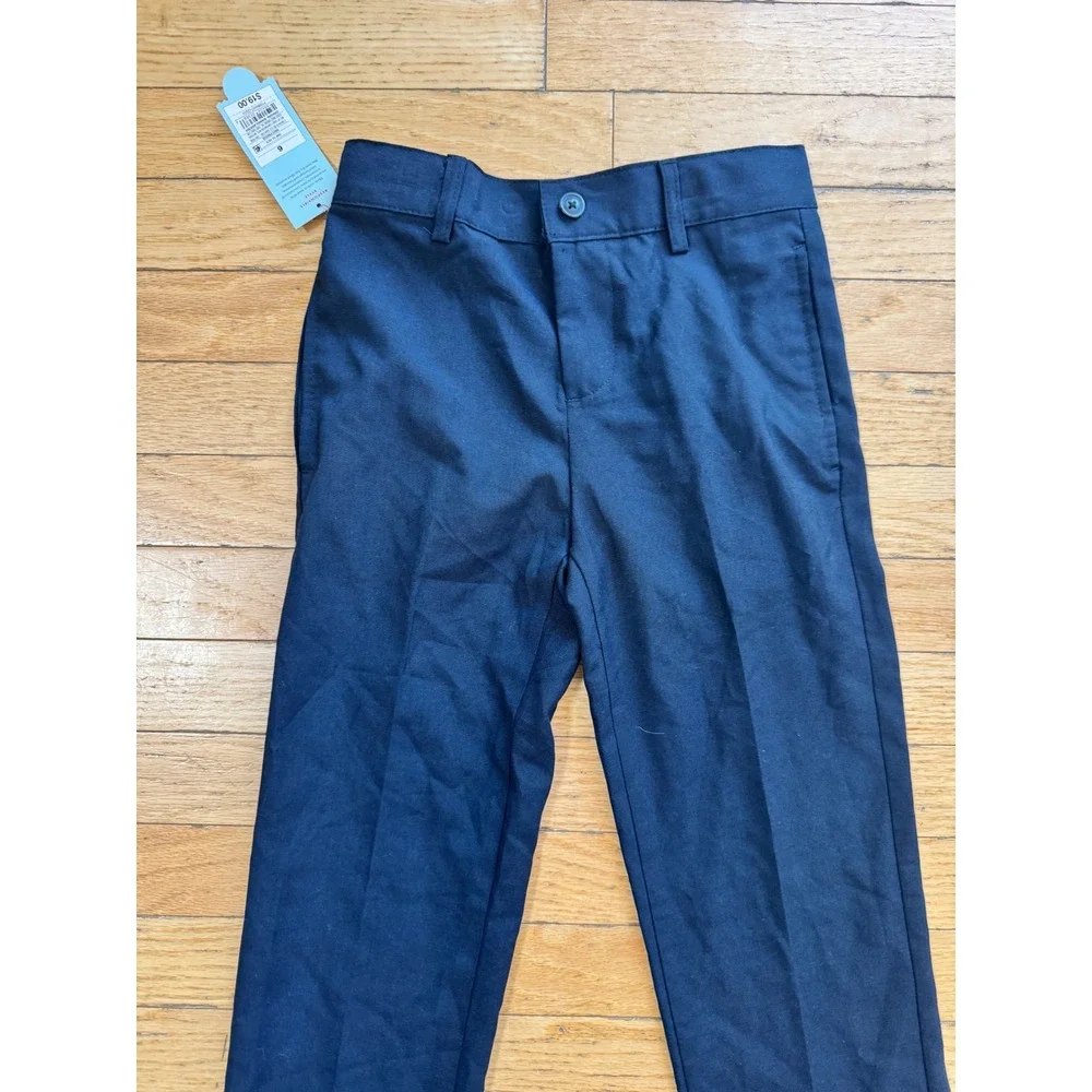 Cat & Jack Boys Navy Blue Dress Pants School Uniform Size 6 Adjustable Waist NWT